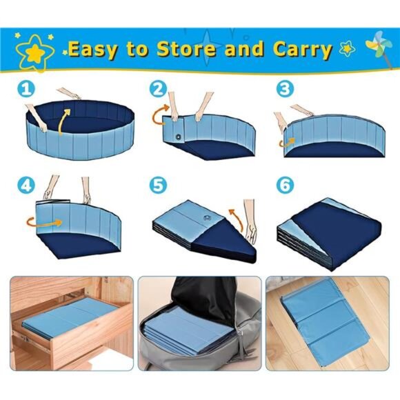 78.7 in Extra Large Dog Swimming Pool Bathing Tub for Pets Dogs Cats and Kids - Picture 6 of 7